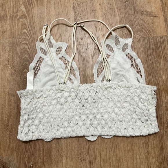 Free People | White Lace Boho Festival Strappy Sheer Crop Top Bralette, XS - Picture 5 of 8
